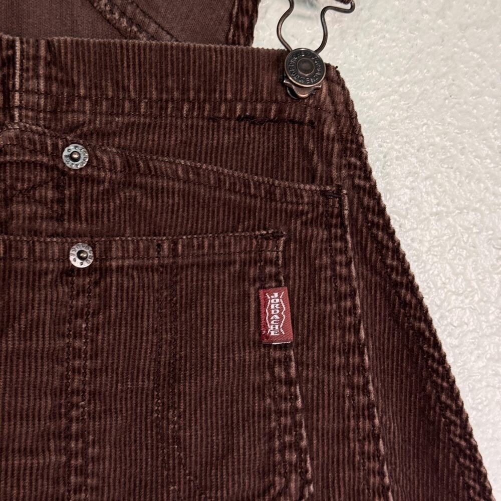 Vintage Jordache Overalls Large 11-13 Corduroy Carpenter Cargo Bib Utility Y2K - Picture 5 of 11